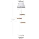 Lampada da Terra Ø38x155 cm E27 40W Base in Marmo Bianco-3