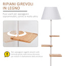 Lampada da Terra Ø38x155 cm E27 40W Base in Marmo Bianco-5