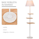 Lampada da Terra Ø38x155 cm E27 40W Base in Marmo Bianco-6