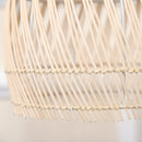 Lampada da Tavolo Ø20x41 cm E27 40W Paralume in Rattan Beige-9