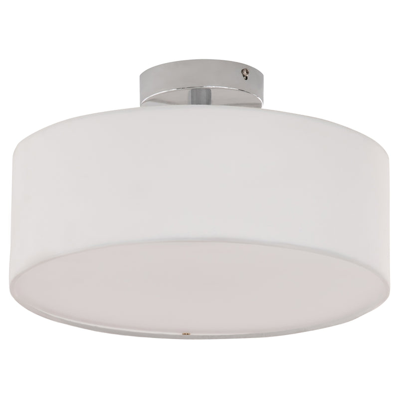 Lampadario Moderno Ø30x17,5 cm G9 40W Paralume in Tessuto Bianco-1