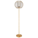 Lampada da Terra Ø35x150 cm E27 Paralume Sferico Oro-1