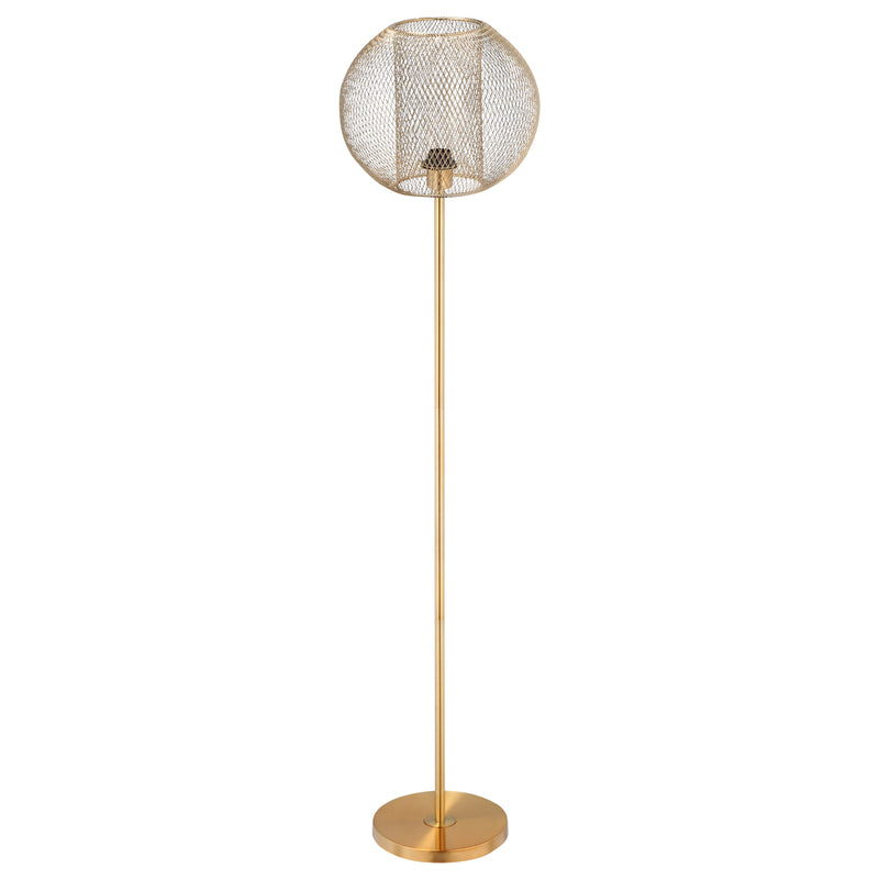 Lampada da Terra Ø35x150 cm E27 Paralume Sferico Oro-1