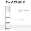 Lampada da Terra 3 Ripiani 35x35x154 cm E27 in Legno e PVC-5