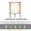 Lampada da Terra 3 Ripiani 35x35x154 cm E27 in Legno e PVC-7