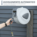 Avvolgitubo Automatico da Parete 20m per Compressore Aria Compressa  Grigio-5