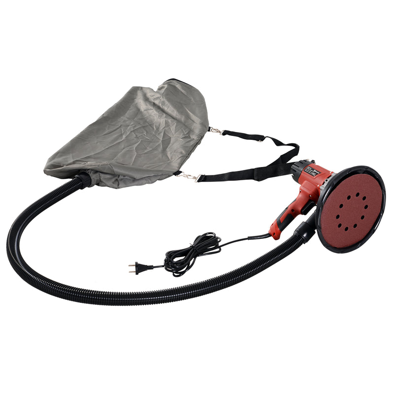 Levigatrice Elettrica da Muro 1200W con Aspiratore Velocità Regolabile Rosso e nero -1