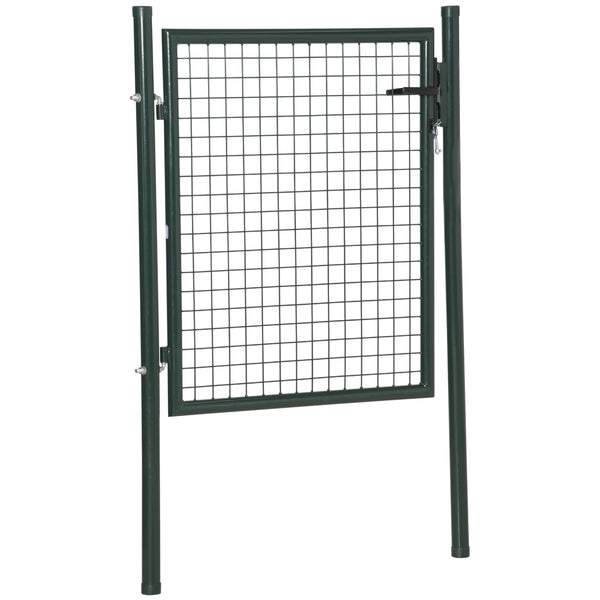 Portail de jardin 97x150 cm en acier vert sconto