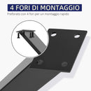 Set 2 Gambe Tavolo a X 80x4x72 cm in Acciaio Nero-4