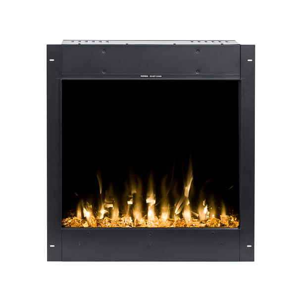 sconto Cheminée Électrique Encastrable 60x96,8x16,5 cm Effet Flamme 1500W Gangs 38 Noir