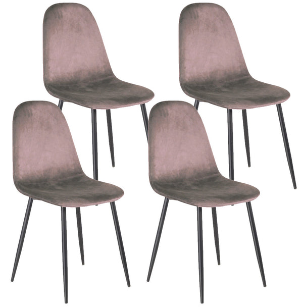 Lot de 4 chaises d'intérieur 88x43x53 cm en tissu Mud prezzo