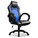 Sedia da Gaming Ergonomica 73x122,5x160 cm in Similpelle Nera e Blu-1