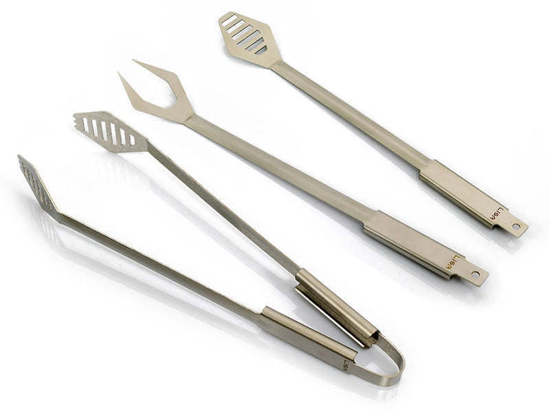 Set 3 Utensili per Barbecue in Acciaio Inox Lisa Luxury-1