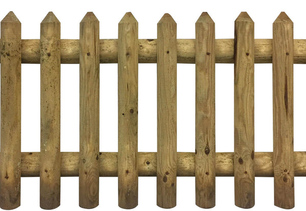 Palissade Clôture de Jardin avec Demi Poteau 200x60 cm en Bois sconto