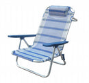 Spiaggina con Braccioli Regolabile 65x67x83 h cm in Alluminio e Textilene Blu-1