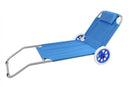 Spiaggina Carrello Steel Oxford 145x52x62 h cm in Acciaio Blu-1