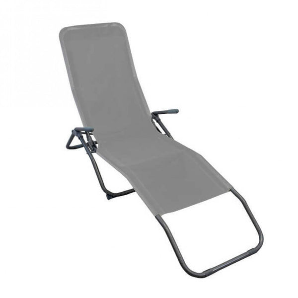 sconto Chaise de plage Samba 143x59x97 h cm en Textilène Gris