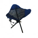 Sgabello Fisher 31x31x43 h cm in Acciaio e Oxford Blu-1