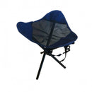 Sgabello Fisher 31x31x43 h cm in Acciaio e Oxford Blu-2