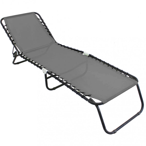 sconto Chaise longue de jardin 186x59x25h cm en textilène différentes couleurs