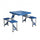 Ensemble de table pliante avec 4 tabourets de camping en aluminium bleu