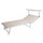 Cefalu Transat de Jardin XXL 213x85,5x40 cm en Aluminium Beige