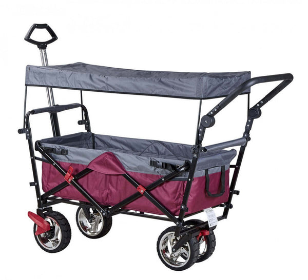 acquista Chariot de jardin en métal avec toit Baltic 135x54x103 cm en acier