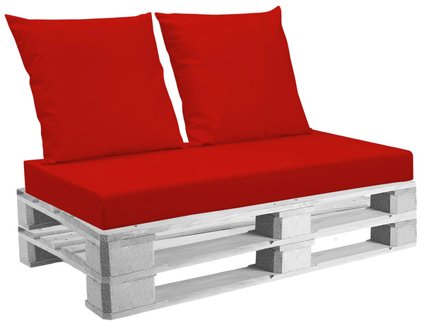 Coussins pour Palettes 120x80 cm Assise et Dossier en Simili Cuir Mariotti Belem Rouge sconto