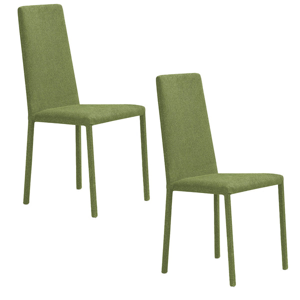 Set 2 sedie Imbottite 45x52x91 cm In Tessuto Savoy  Betty Plus Verde Lime online