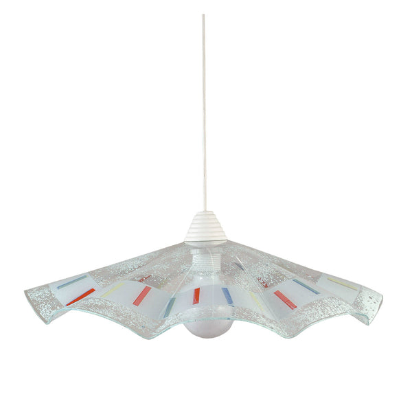 prezzo Suspension D50 1xE27 Blanc Cadre Verre Blanc E-Energy Blanc