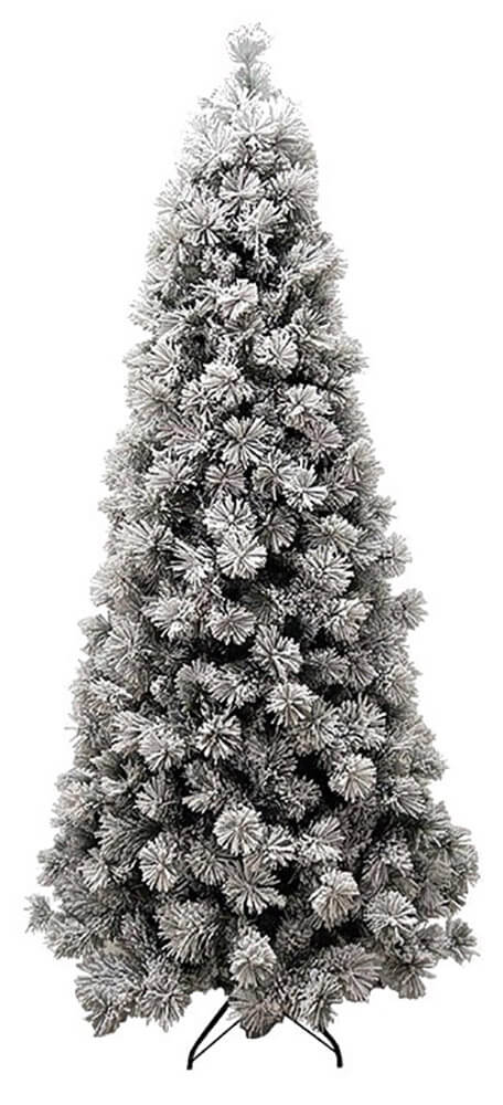 Sapin de Noël artificiel enneigé blanc mince de différentes tailles sconto