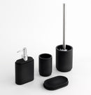 Set 4 Accessori da Bagno in Resina TFT Paraa Nero Opaco-1