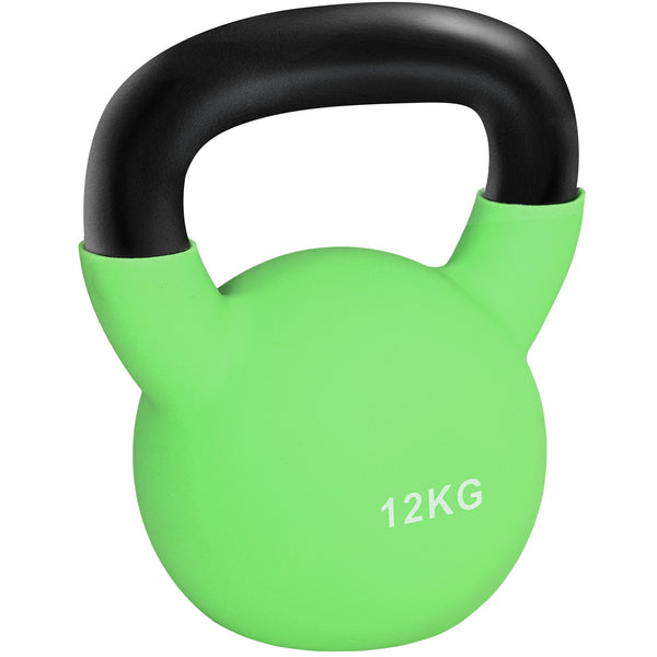 acquista Kettlebell 12 kg pour Entraînement Epaules et Biceps 20x13x23 cm en Métal et Caoutchouc Vert