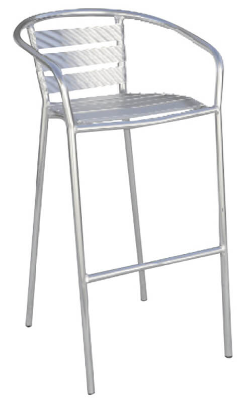 Tabouret de bar en aluminium argenté Vorghini online