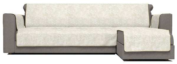 prezzo Housse de canapé avec péninsule droite en polyester crème et coton différentes tailles