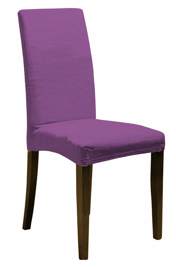 online Lot de 2 housses de chaise extensibles avec dossier en polyester lilas