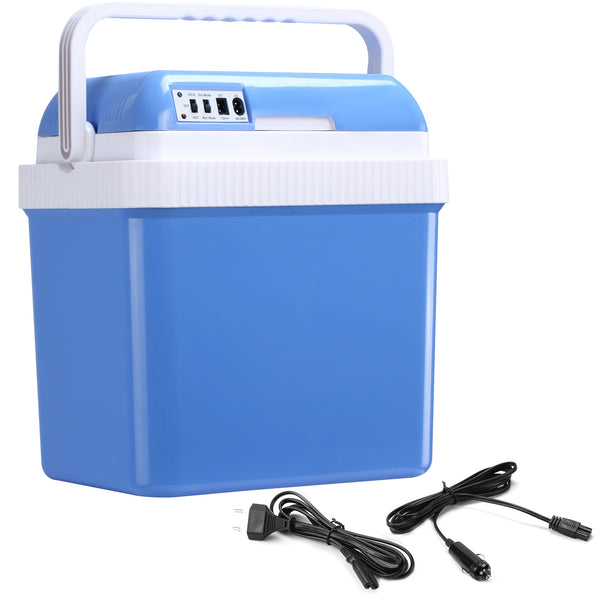 Réfrigérateur électrique portable pour voiture 48W 40x30x43 cm 24L Blanc et Bleu acquista