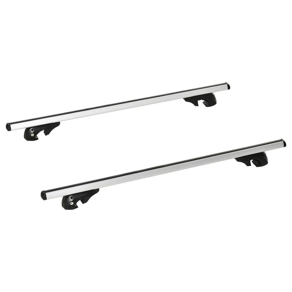 Barres de Toit pour Voitures en Alliage d'Aluminium 125 cm Max 75 Kg Gris sconto