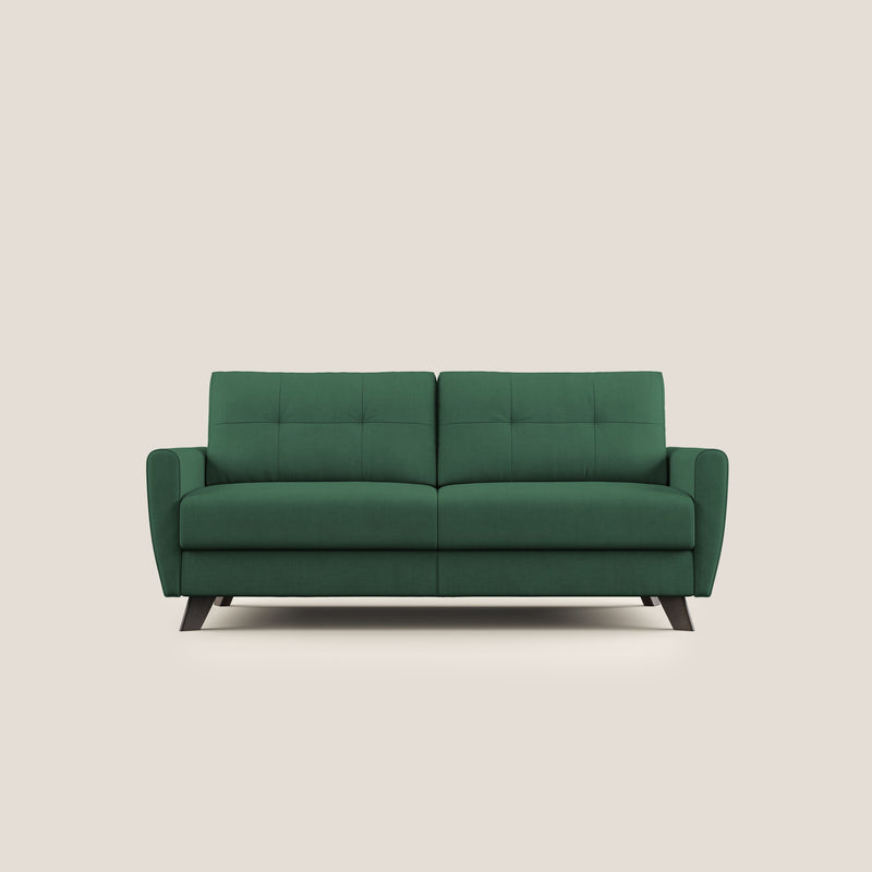 Divano Letto 3 Posti 208x97x96 cm Callisto in Tessuto Verde-4