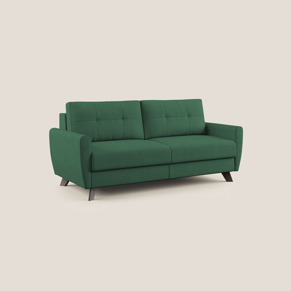 Divano Letto 3 Posti 188x97x96 cm Callisto in Tessuto Verde-1