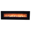 Camino Elettrico da Parete 182,5x55x13,9 cm 1500W Effetto Fiamma Sined Pordoi Nero-1