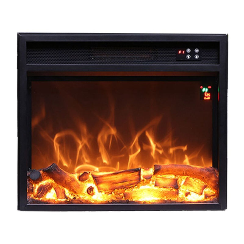 Inserto Camino Elettrico da Pavimento 49,5x60x15 cm 1500W Effetto Fiamma  Vulcano Nero-1