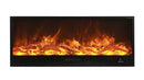 Camino Elettrico da Incasso 50,7x20x150 cm 1500W Effetto Fiamma Sined Vulture Nero-2