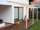 Pergola da Giardino Addossata 3x5x2,20-2,40 m in Legno Senza Copertura -2