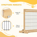 Cancelletto di Sicurezza per Cani 104-183x36x69 cm Estensibile in Legno-6