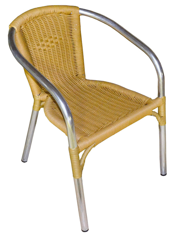 Chaise de jardin en aluminium avec filetage plastifié Vorghini Contract Naturel sconto