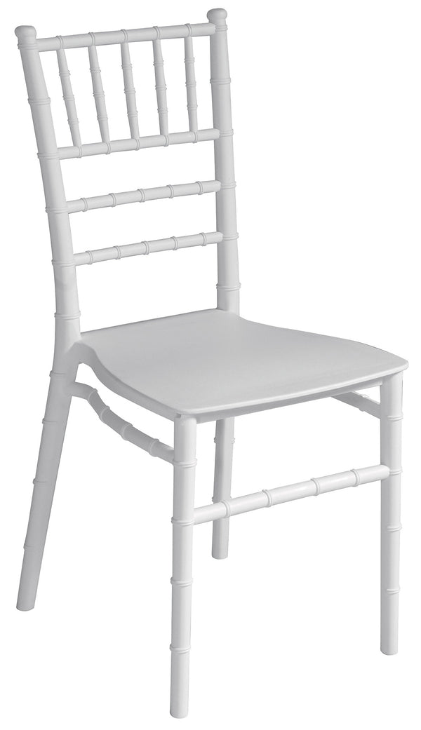 acquista Chaise de jardin empilable 41x49x90 cm en polypropylène blanc