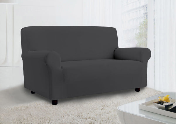 sconto Housse de canapé extensible en Vanity Cotton Anthracite