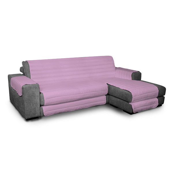 prezzo Housse de canapé matelassée en microfibre avec péninsule lilas droite