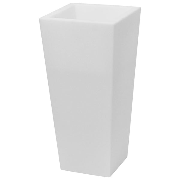 prezzo Vase de Jardin Lumineux LED 38x38x80 cm en Résine 5W Blanc Chaud Cèdre